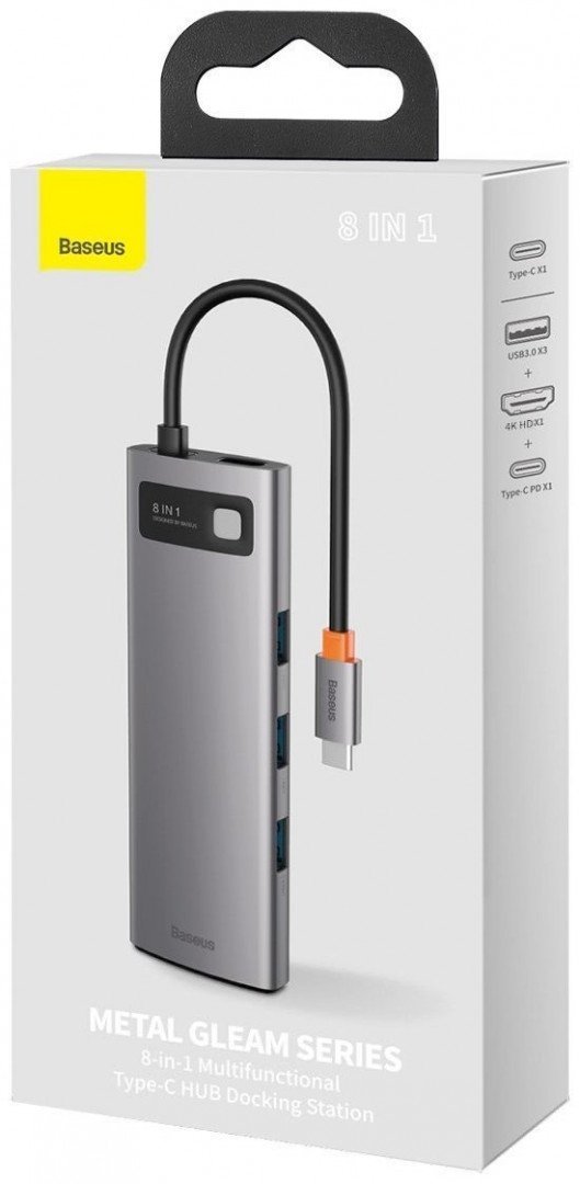 Baseus Metal Gleam Series 8-in-1 USB-C Hub - Image 4