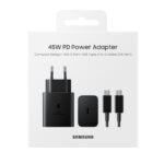 Samsung 45 Watts 3Pin Charger (Cable + Adapter)