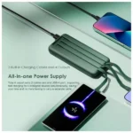 Oraimo Slice Link 10000mAh | 12W  3 in 1 Portable Powerbank with Built-in Lightning & Type-C & Micro USB Cable - Image 5