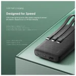Oraimo Slice Link 10000mAh | 12W  3 in 1 Portable Powerbank with Built-in Lightning & Type-C & Micro USB Cable - Image 3